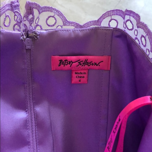 Lilac eyelet Betsey Johnson dress - Picture 3 of 7